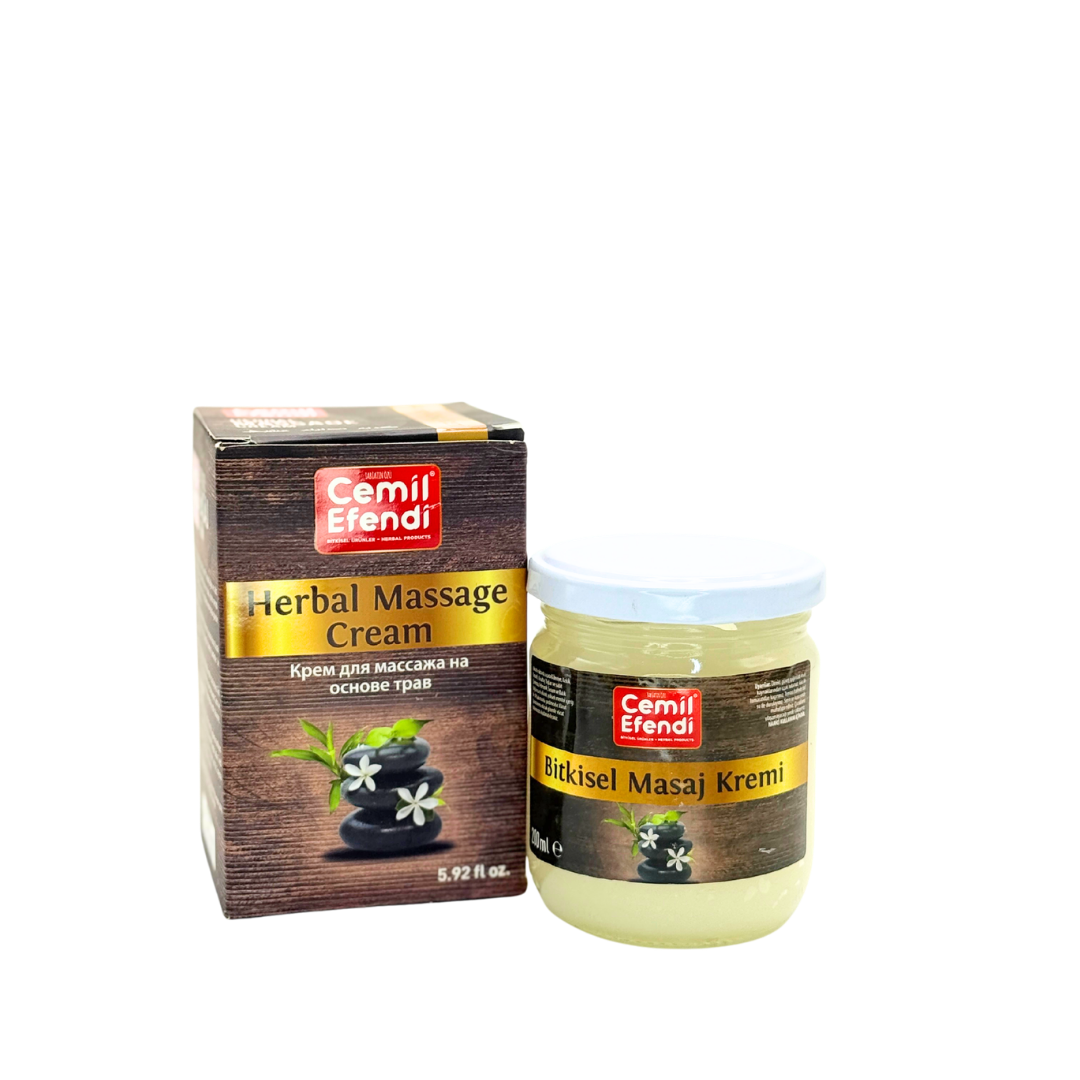 Cemil Efendi Bitkisel Masaj Kremi | Herbal Massage Cream | Rahatlatıcı ve Nemlendirici | 200 ml