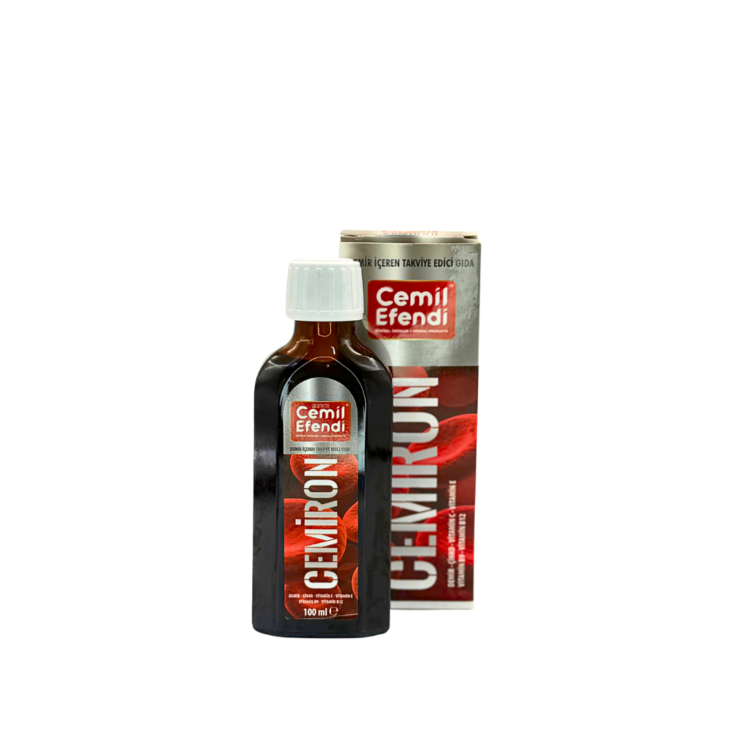 Cemil Efendi Cemiron | Demir, Çinko ve C Vitamini Takviyesi | Vitamin B9, B12 ve E İçerikli | 100 ml