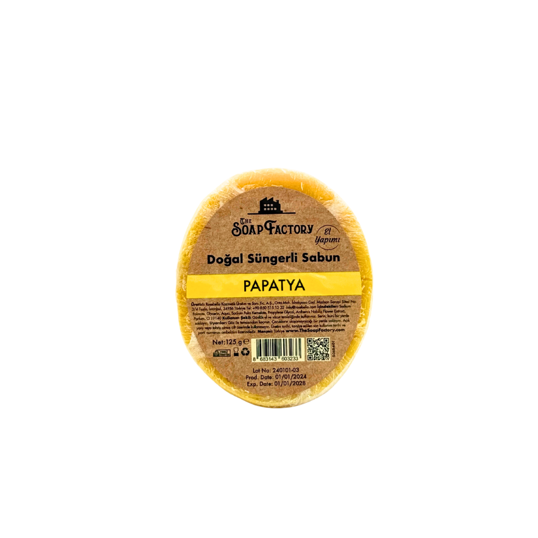 The Soap Factory Doğal Süngerli Papatya Sabunu | El Yapımı Peeling Etkili Bakım | Yatıştırıcı ve Arındırıcı | 125 g