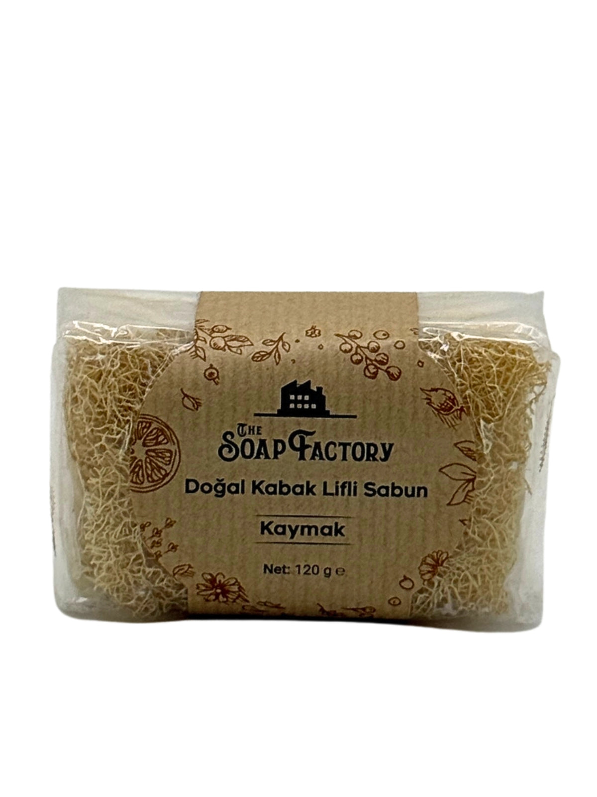 The Soap Factory Doğal Kabak Lifli Kaymak Sabunu | El Yapımı Peeling Etkili Bakım | Yoğun Nemlendirici ve Yumuşatıcı | 120 g
