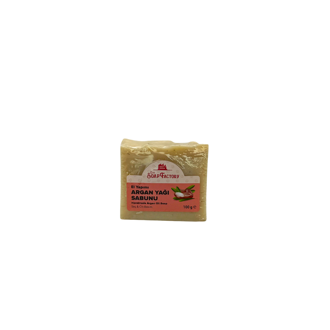 The Soap Factory El Yapımı Argan Yağı Sabunu | Saç ve Cilt Bakımı | %100 Doğal ve Bitkisel | 100 g