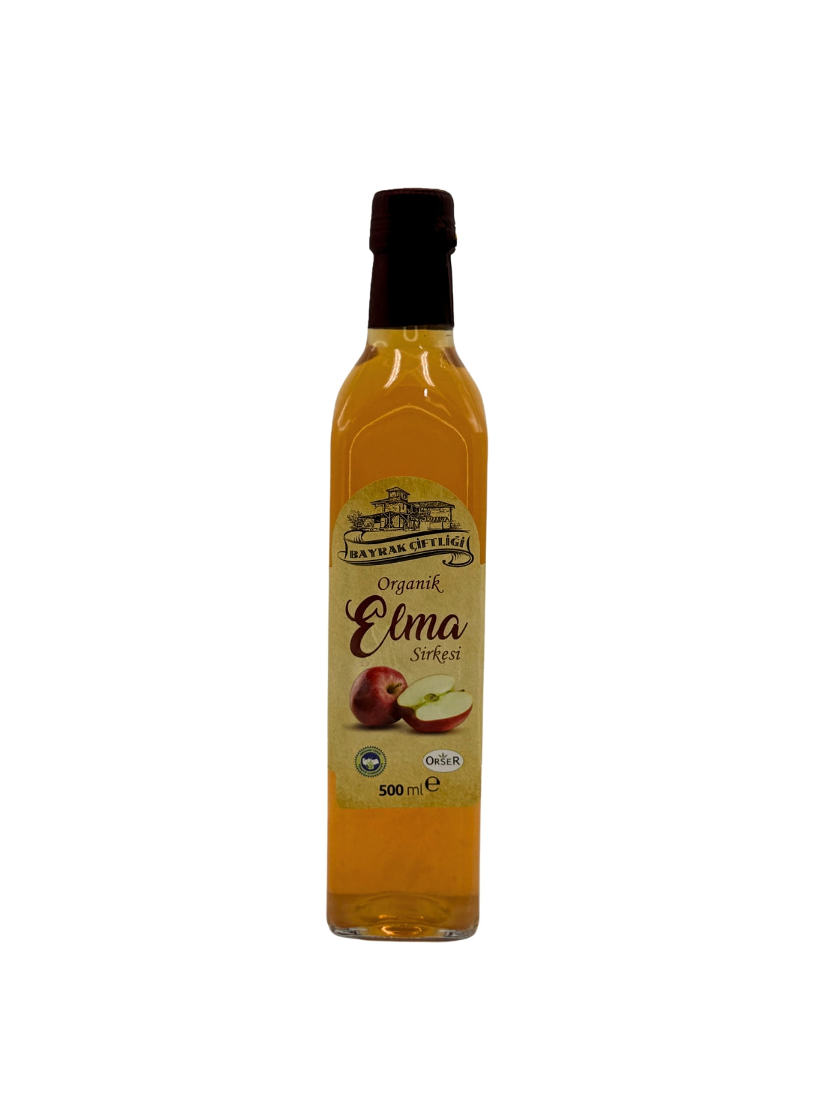 Bayrak Çiftliği Organik Elma Sirkesi | %100 Doğal ve Sertifikalı | 500 ml