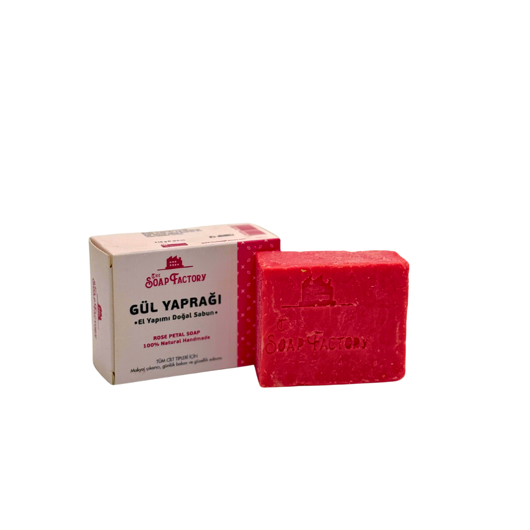 The Soap Factory Gül Yaprağı Sabunu | %100 Doğal El Yapımı | Makyaj Temizleyici ve Günlük Bakım | 110 g