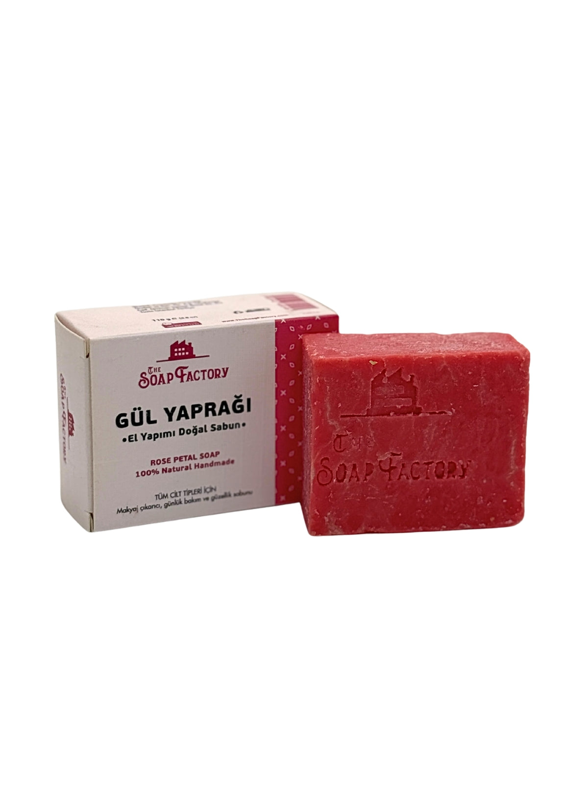The Soap Factory Gül Yaprağı Sabunu | %100 Doğal El Yapımı | Makyaj Temizleyici ve Günlük Bakım | 110 g