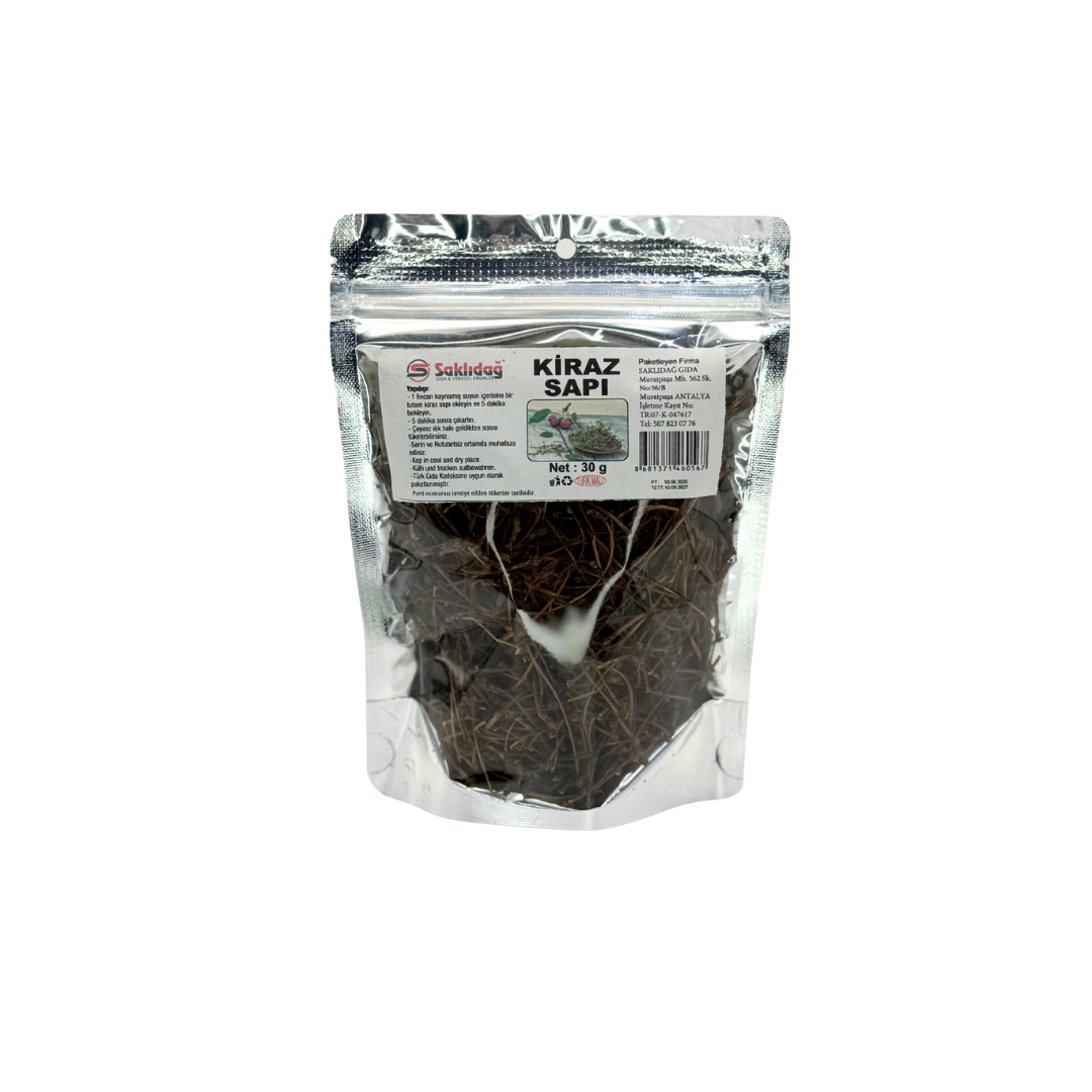 Saklıdağ Kiraz Sapı | %100 Doğal ve Taze Kurutulmuş | Ödem Atıcı Detoks Çayı | 30 g