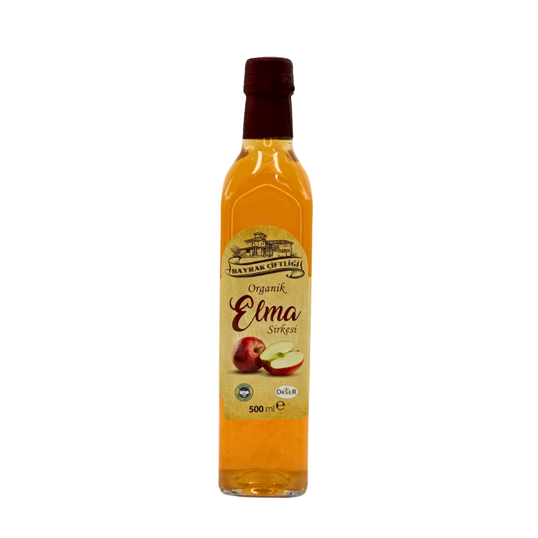 Bayrak Çiftliği Organik Elma Sirkesi | %100 Doğal ve Sertifikalı | 500 ml