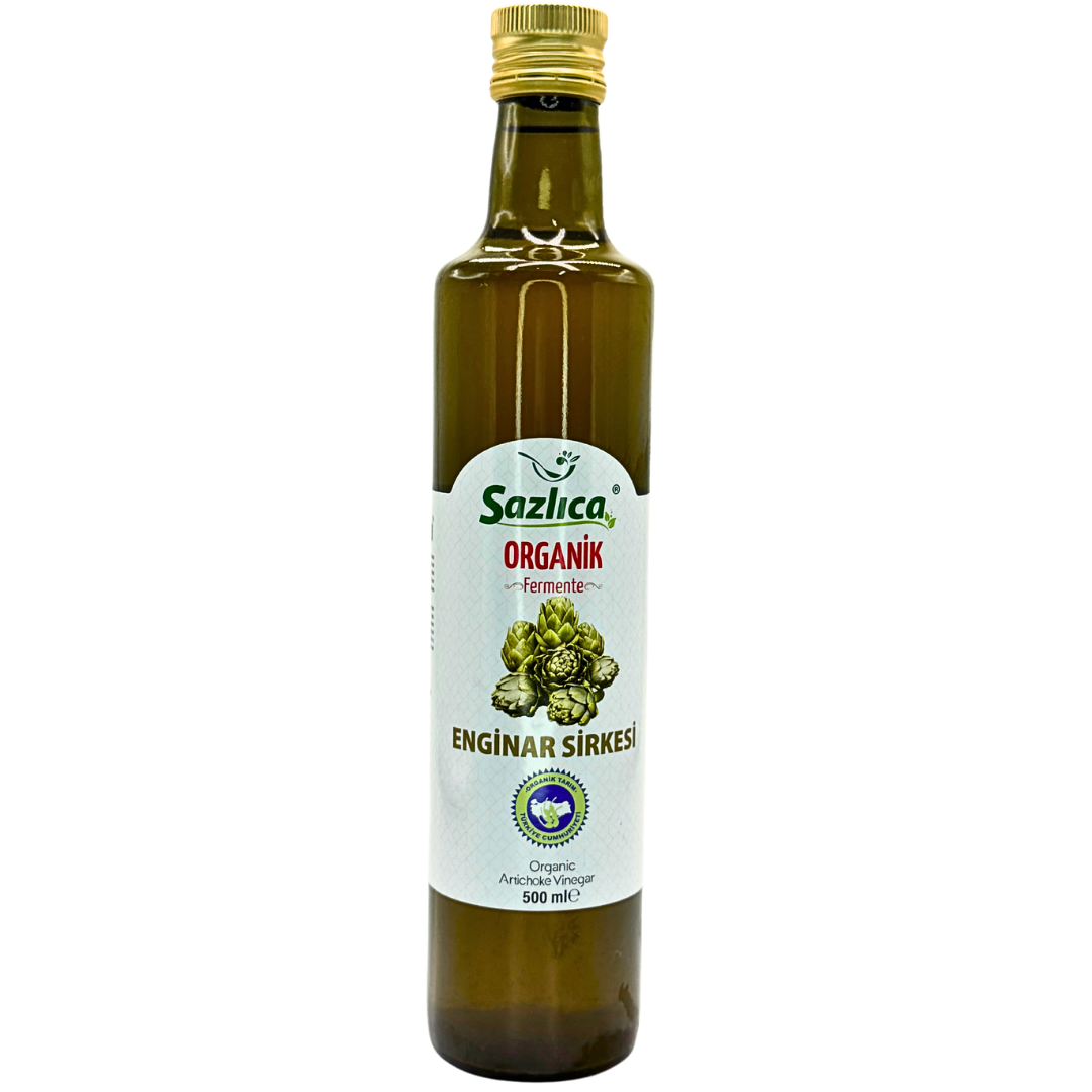 Sazlıca Organik Enginar Sirkesi | %100 Doğal ve Fermente | 500 ml