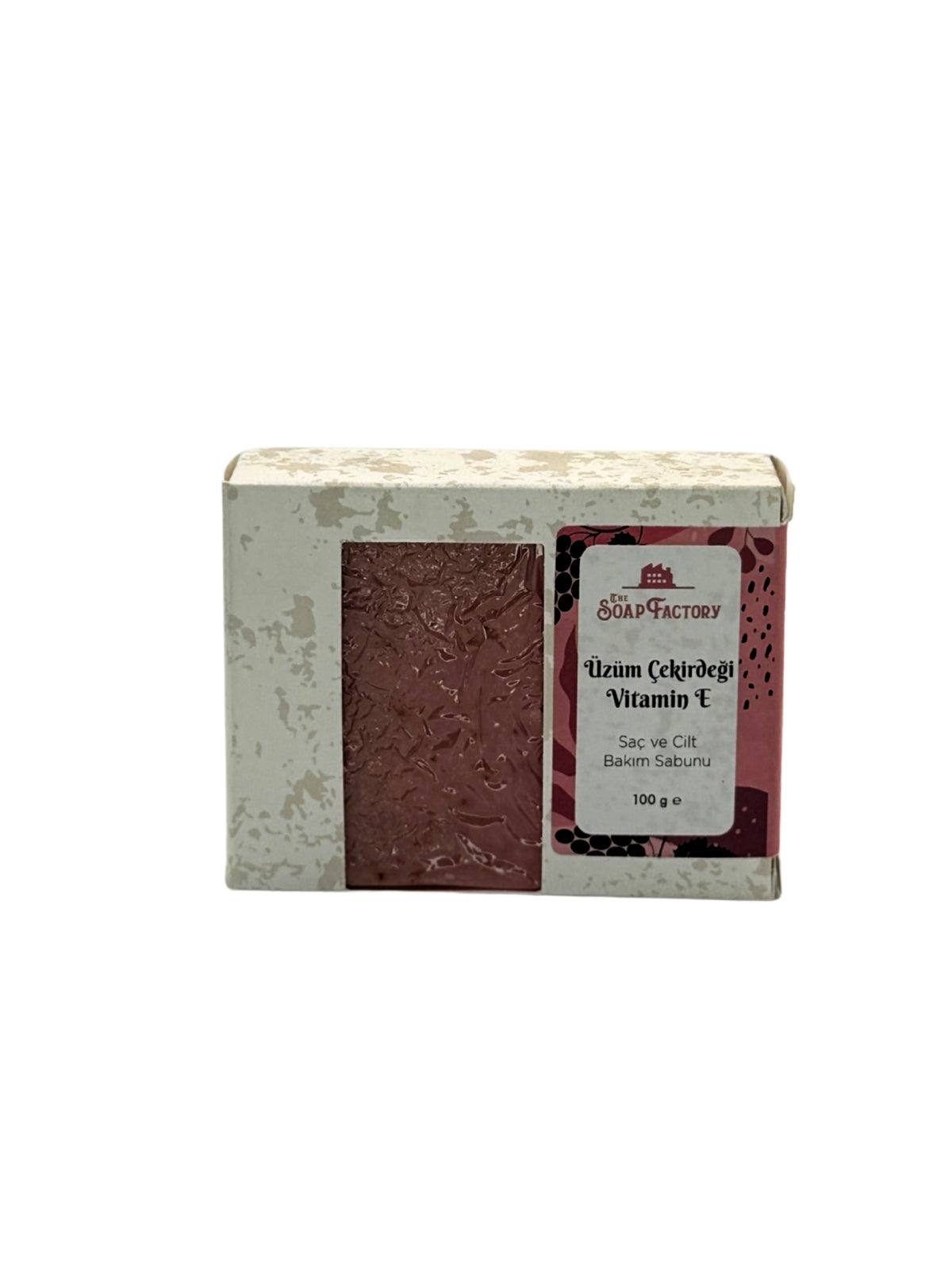 The Soap Factory Üzüm Çekirdeği ve E Vitamini Özlü Sabun | Saç ve Cilt Bakımı | 100 g
